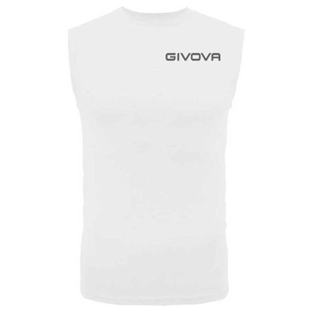 Givova MAE010-0003-2XL Безрукавная базовая футболка Corpus 1 Белая White 2XL