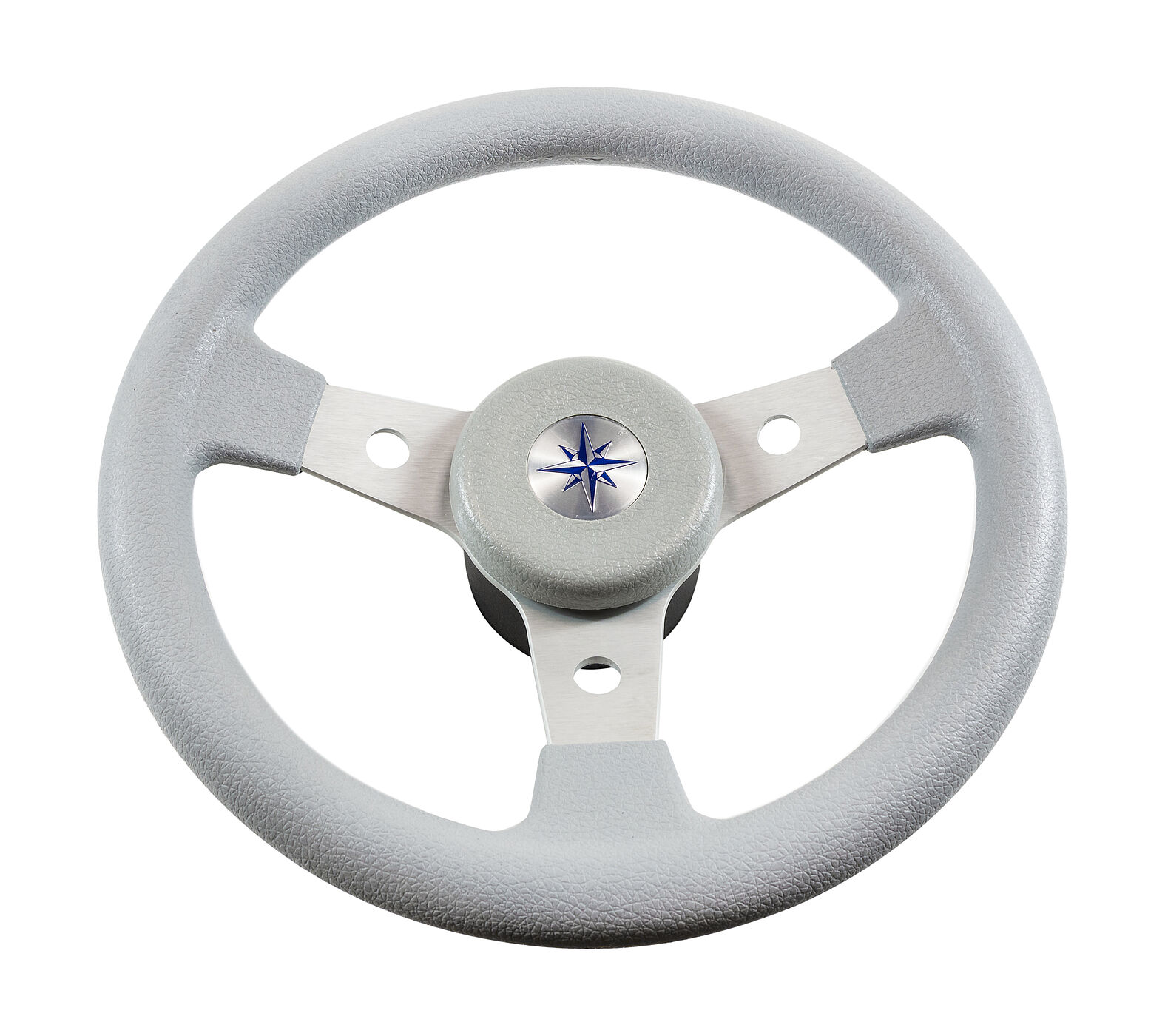 Рулевое колесо DELFINO обод серый,спицы серебряные д. 310 мм Volanti Luisi VN70103-03