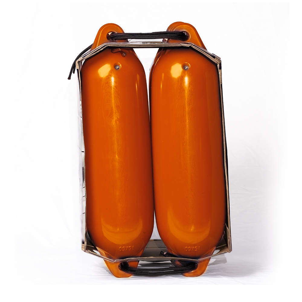 Комплект Polimer Group MF15603P из 4-х надувных цилиндрических кранцев 15х60см 1,3кг из оранжевого пластика общий вес 6кг