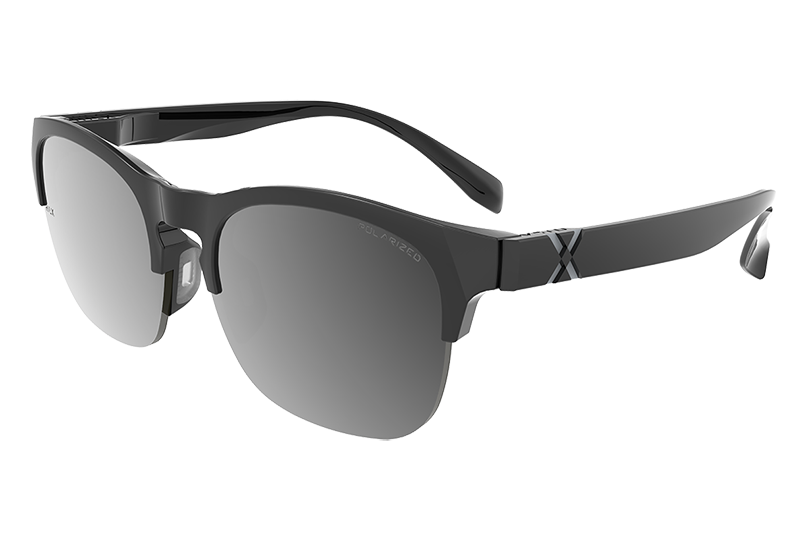 Купить Спортивные очки HILX Interloop Shiny Solid Black / Black Mirror Polarized Lens, hil05001-ilpbk13 7ft.ru в интернет магазине Семь Футов