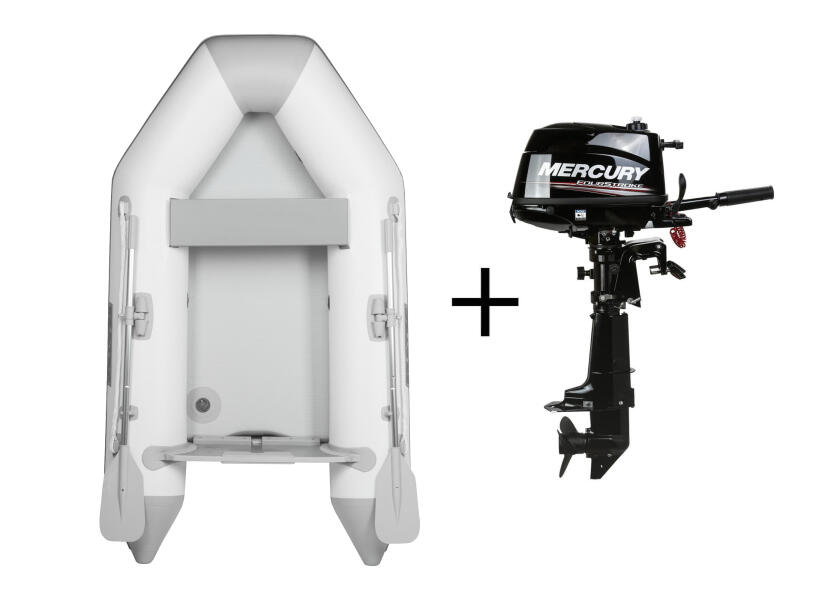 Купить Комплект надувной лодки Pearl 260 + MERCURY F3.5M / светло-серый 7ft.ru в интернет магазине Семь Футов