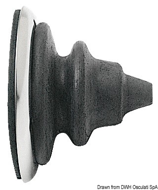 Купить Втулка для проводки троса с манжетой 58 мм чёрная, Osculati 03.410.00 7ft.ru в интернет магазине Семь Футов