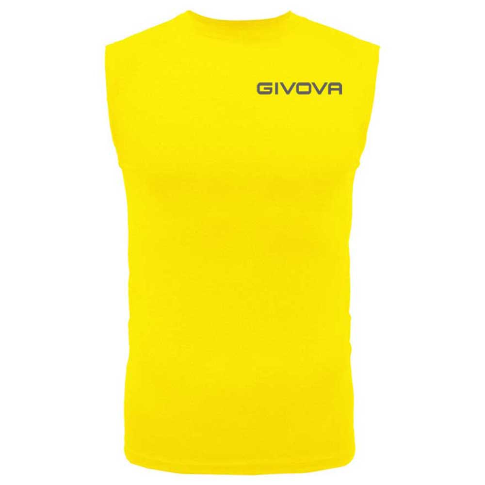 Givova MAE010-0007-XL Безрукавная базовая футболка Corpus 1 Желтый Sky-Blue XL
