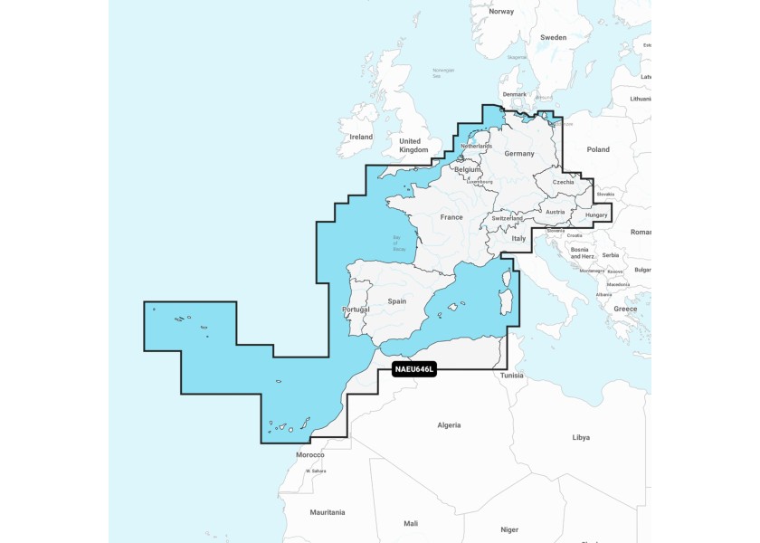 Купить Navionics MSD/NAEU646L_LARGE+ Центральная и Западная Европа / 46XG / NAEU646L / Большой / Версия: SD/Микро-SD 7ft.ru в интернет магазине Семь Футов