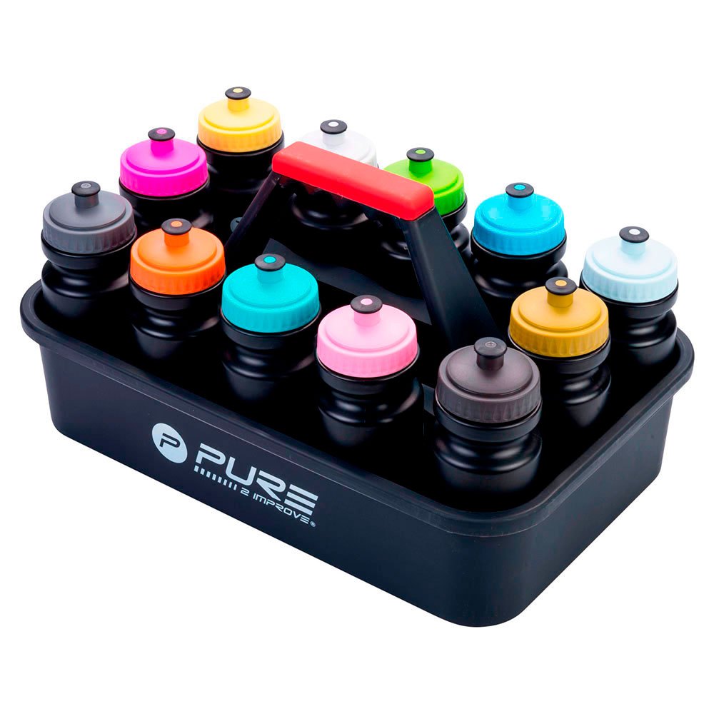 Pure2improve P2I361200 12 Бутылки + Перевозчик Многоцветный Multicolour 45x28.56x23 cm 