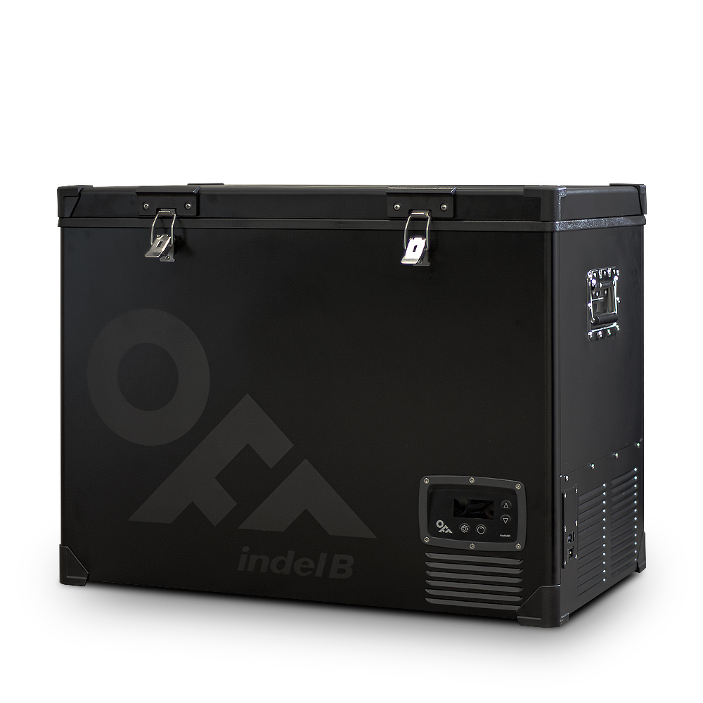 Холодильник автомобильный переносной Indel B TB100 Steel 820х615х490мм 100л 12/24В-110/220В 65Вт -18/+10°C черный с 2 корзинами