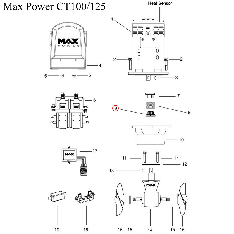 Муфта сцепления редуктора Max Power 633746 для ПУ CT100/125/HYD125
