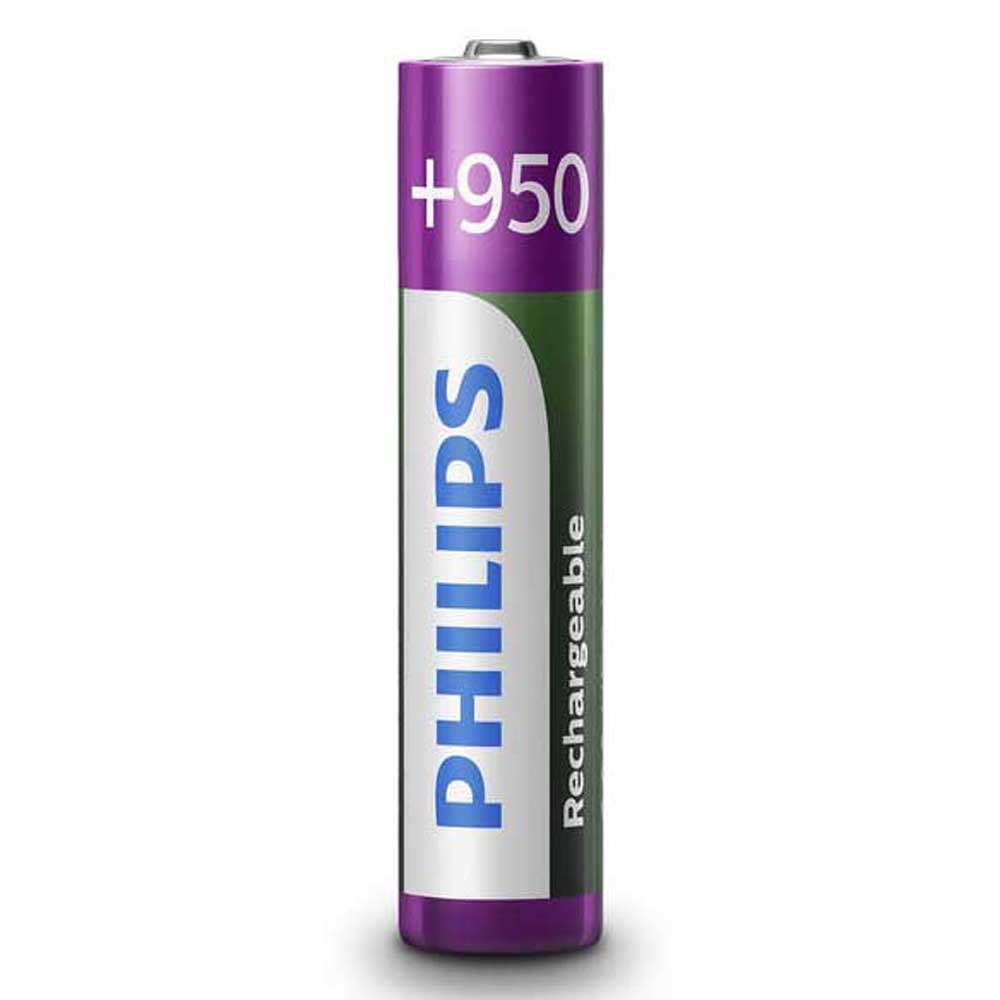 Philips R03B4A95/10 Аккумуляторы ААА 4 единицы измерения Бесцветный Silver