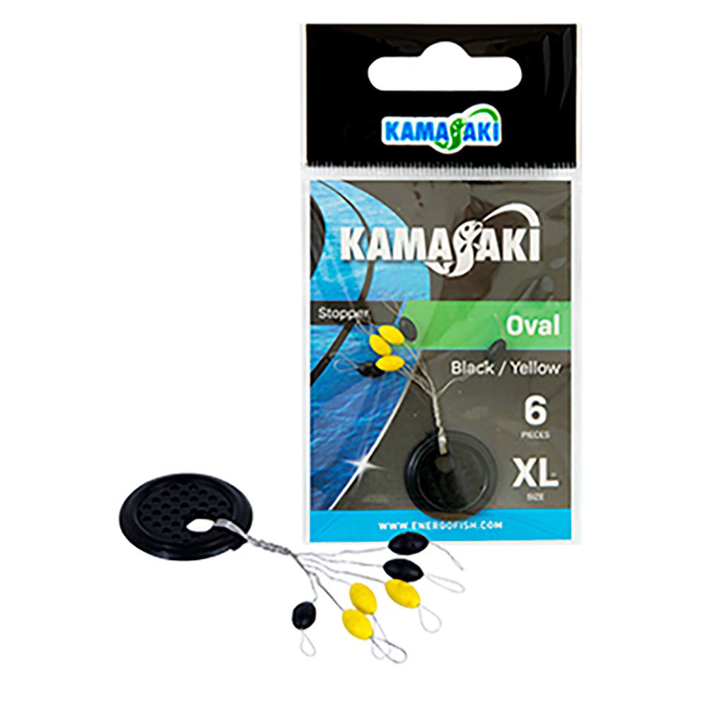 Kamasaki 79006302 Classic Овальные пробки Бесцветный Black / Yellow M