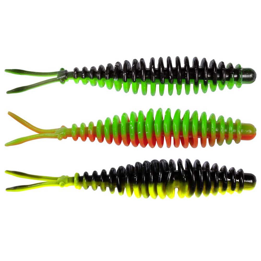 Magic trout 3279004 T-Worm V-Tail 65 Mm 1g Многоцветный Cheese / Neon Orange