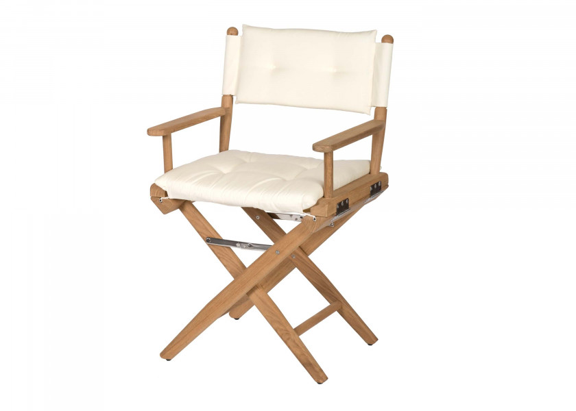 Купить ARC REGISSEUR Складной стул из тикового дерева / кремовый / непромасленный 7ft.ru в интернет магазине Семь Футов