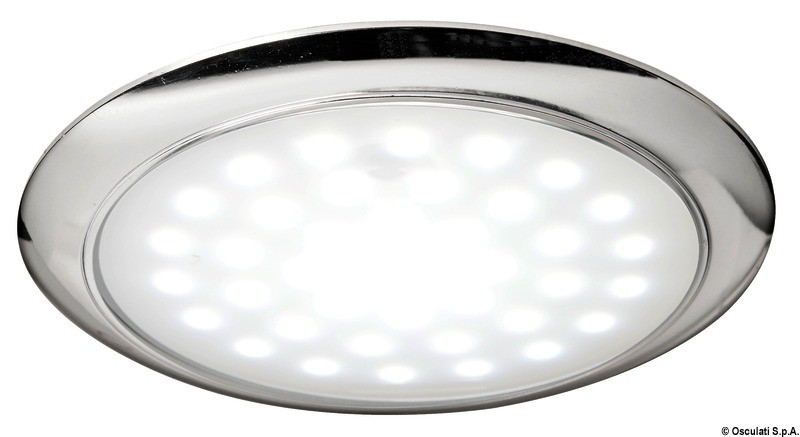 Купить Накладной сверхплоский 42 LED светильник 12/24В 3Вт 168Лм хромированный пластик, Osculati 13.408.02 7ft.ru в интернет магазине Семь Футов