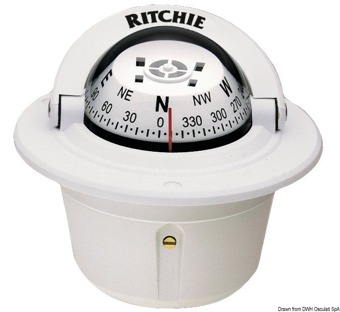 Купить RITCHIE Explorer built-in compass 23/4 white/whit, 25.081.02 7ft.ru в интернет магазине Семь Футов