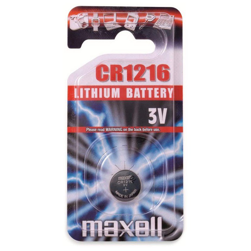 Maxell CR1216-B1 CR-1216 Кнопка Батарея Серебристый Black / White