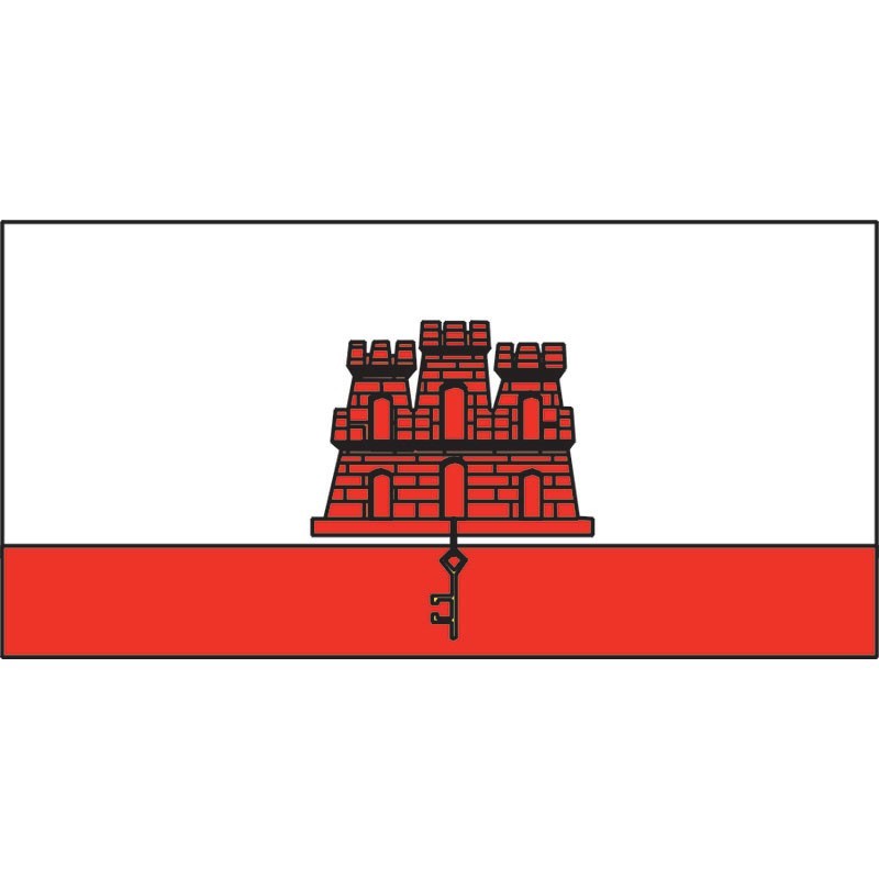 Флаг Гибралтара гостевой Lalizas 11071 45 х 90 см
