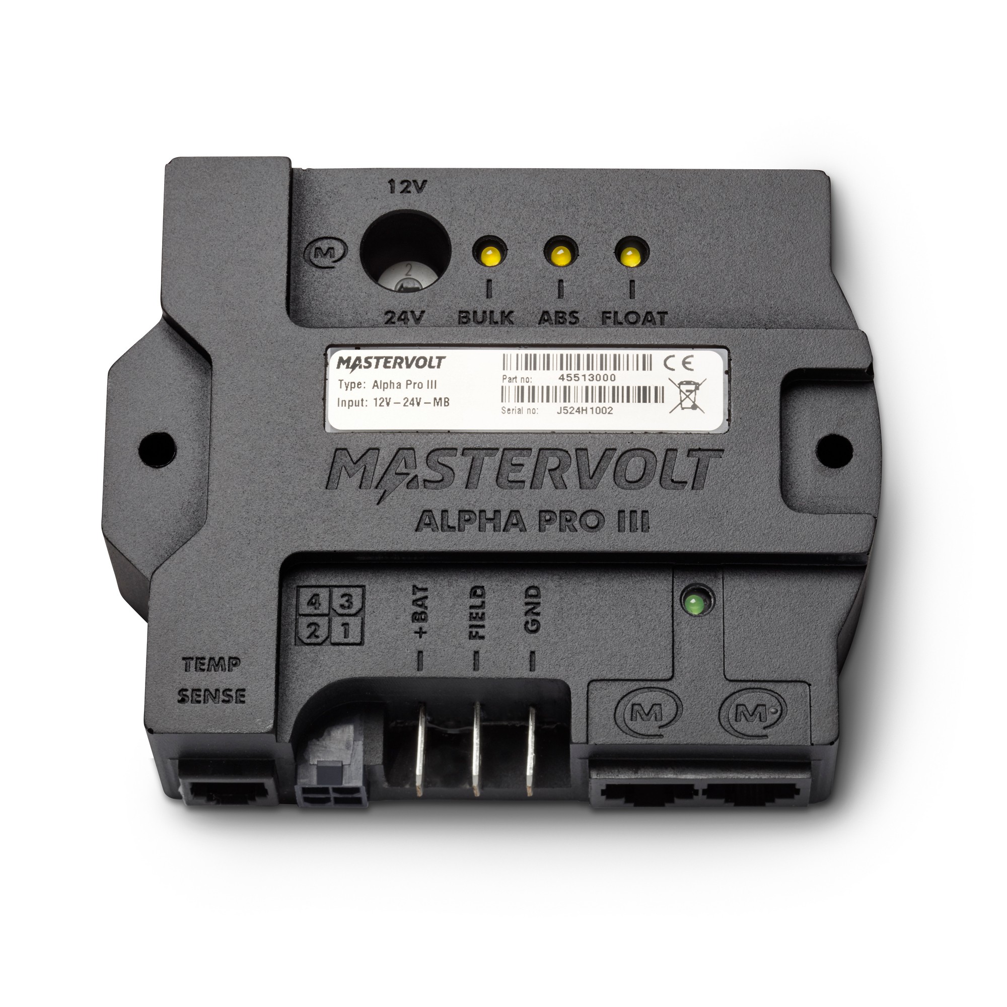 Регулятор заряда Mastervolt Alpha Pro III 45513000 12/24 В 90 x 109 x 30 мм для генераторов Alpha Pro
