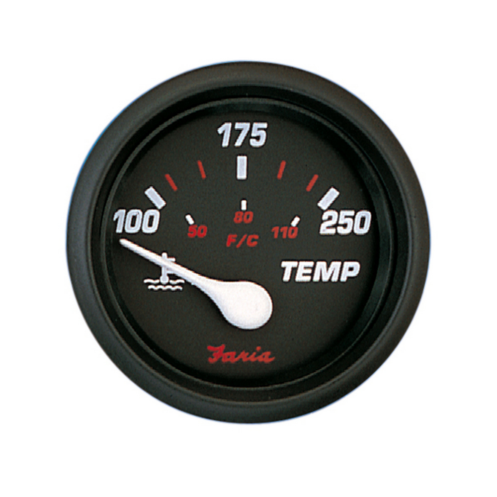 Индикатор температуры охлаждающей жидкости Faria Pro Red Style 2" 14628 12В 40-120°C Ø52мм чёрный/красный