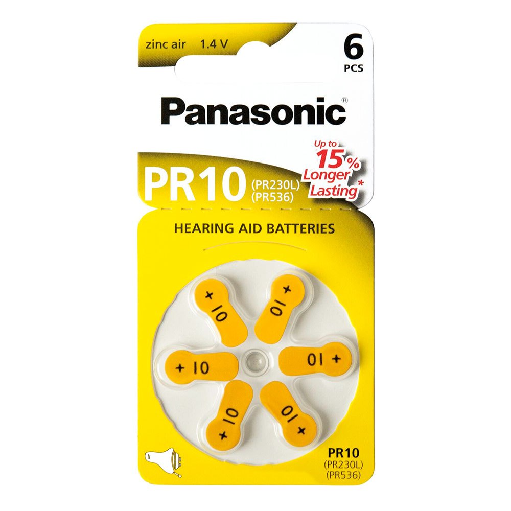 Panasonic PR-10L/6LB PR 10 Zinc Air 6 Изобразительное Искусство Аккумуляторы Оранжевый White