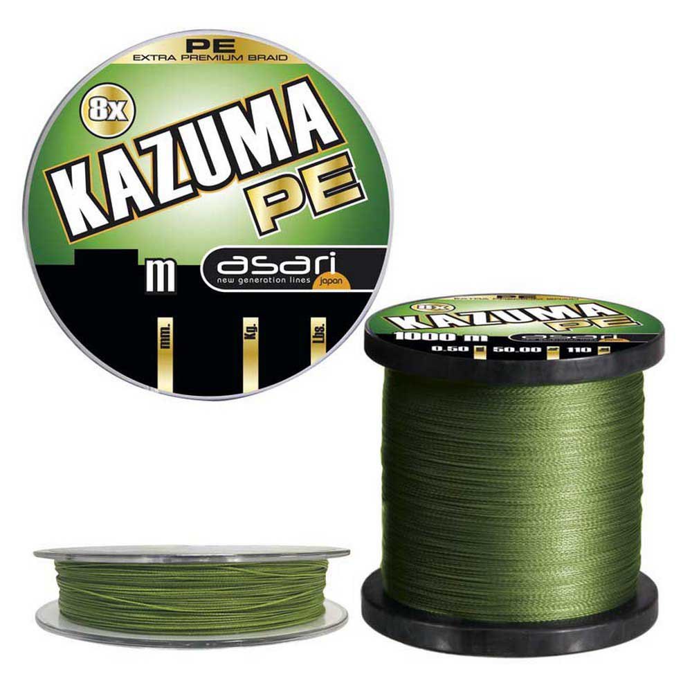 Asari LAK815018 Kazuma 8X Плетеный 150 m Зеленый  Green 0.180 mm 
