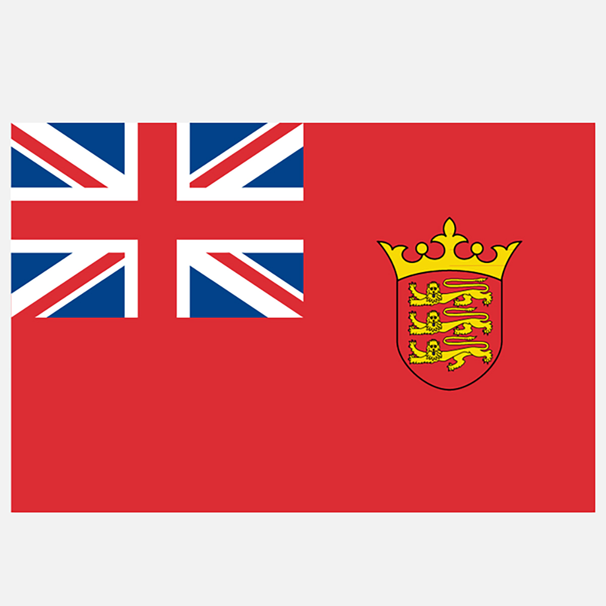 Флаг Джерси гражданский Adria Bandiere 97B1602 30х45см красный 