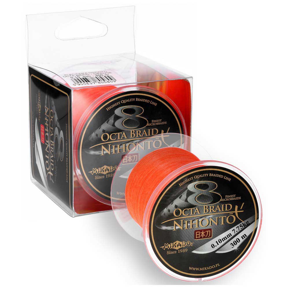 Купить Mikado Z25O-018 Nihonto Octa Плетеная леска 300 м Оранжевый Orange 0.180 mm  7ft.ru в интернет магазине Семь Футов