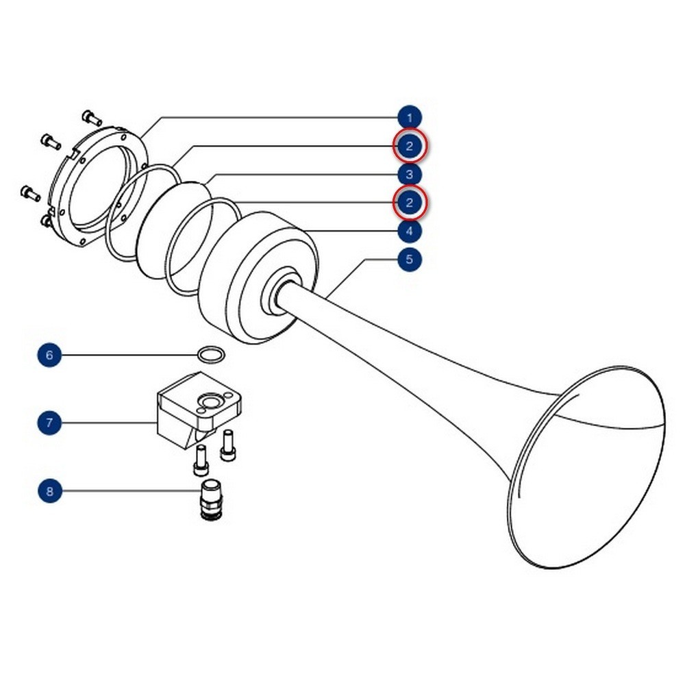 Уплотнительное кольцо DHR 40055 3 x 70 мм для пневматического сигнала H400