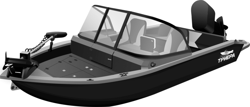 Купить Моторная лодка, Триера 460 FISH_new, серый TR460FISH_new 7ft.ru в интернет магазине Семь Футов
