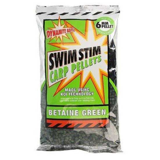 Пеллетс Dynamite Baits Swim Stim Betaine Green 34DBDY102 Ø2мм 900гр чёрного цвета