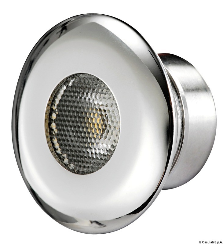 Купить Встраиваемый LED светильник 12/24В 3Вт 190Лм белый свет фронтальный пучок, Osculati 13.429.20 7ft.ru в интернет магазине Семь Футов