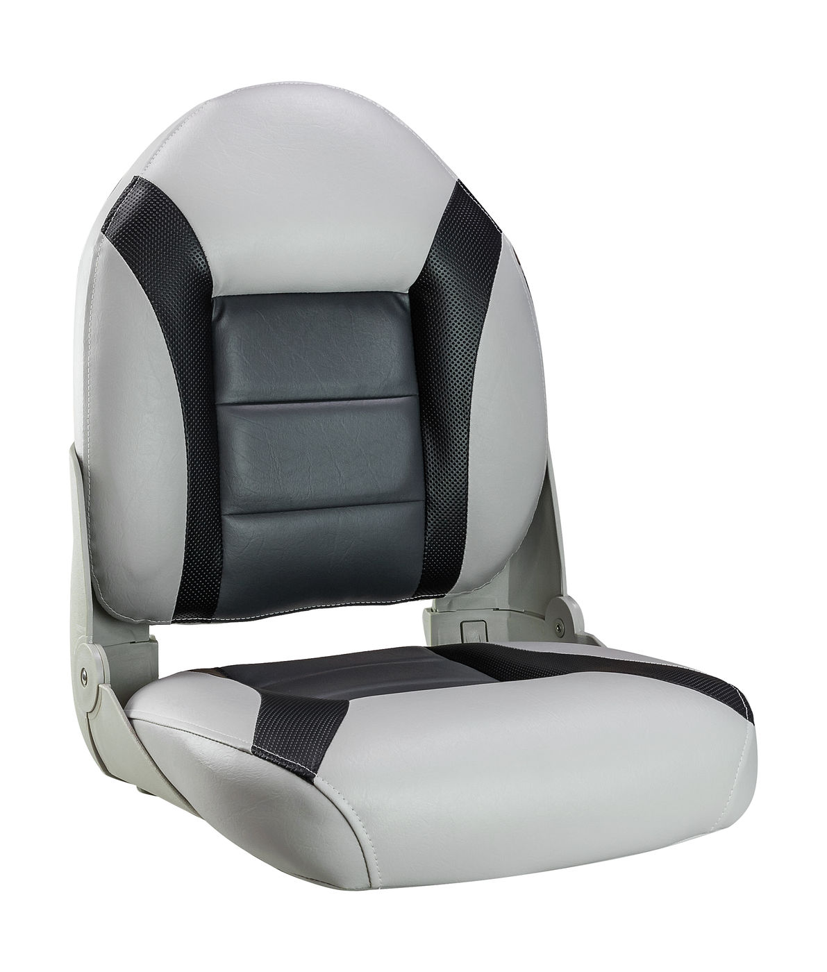 Купить Кресло мягкое складное, обивка винил, цвет серый/черный/угольный, Marine Rocket 75189GBKC-MR 7ft.ru в интернет магазине Семь Футов