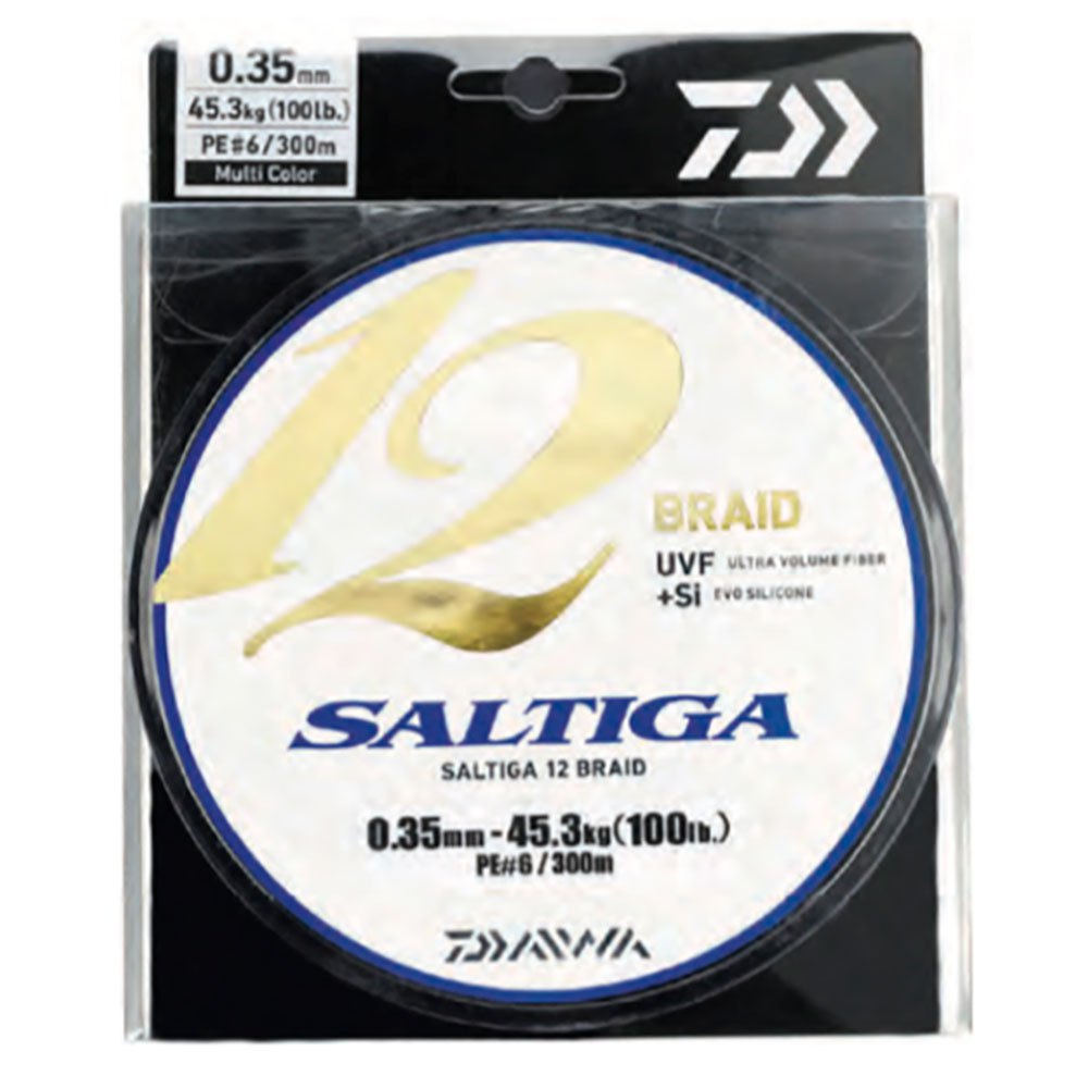 Daiwa 12701316/DF Saltiga 12B 300 m Плетеный Бесцветный Multicolour 0.160 mm
