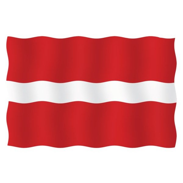 Флаг Латвии гостевой из перлона/шерсти 20 x 30 см 20030-33132