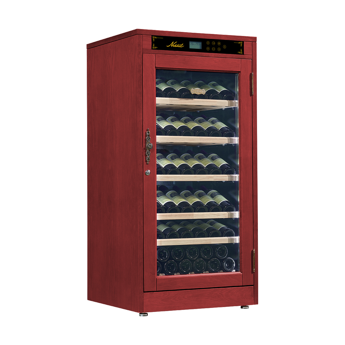 Винный шкаф однозонный отдельностоящий Libhof Noblest NP-69 Red Wine 640х610х1310мм на 69 бутылок из американского дуба 