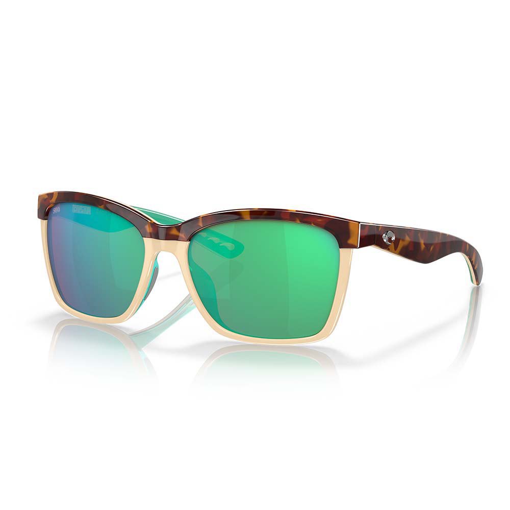 Costa 06S9053-90531255 Зеркальные поляризованные солнцезащитные очки Anaa Retro Tort / Cream / Mint Green Mirror 580G/CAT2