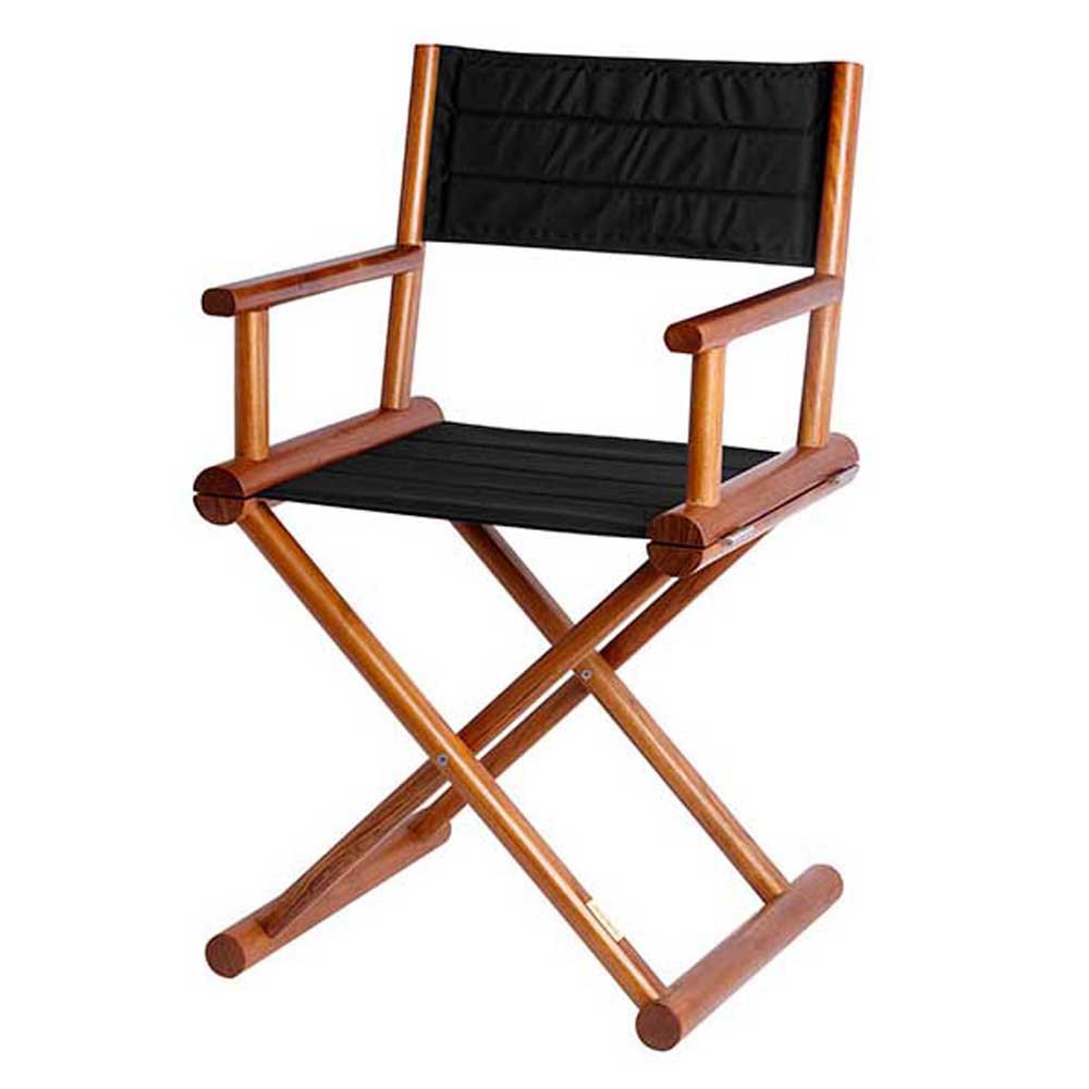 Складной стул Marine Business 63011NG 520x480x900мм из тика и черной олефиновой ткани