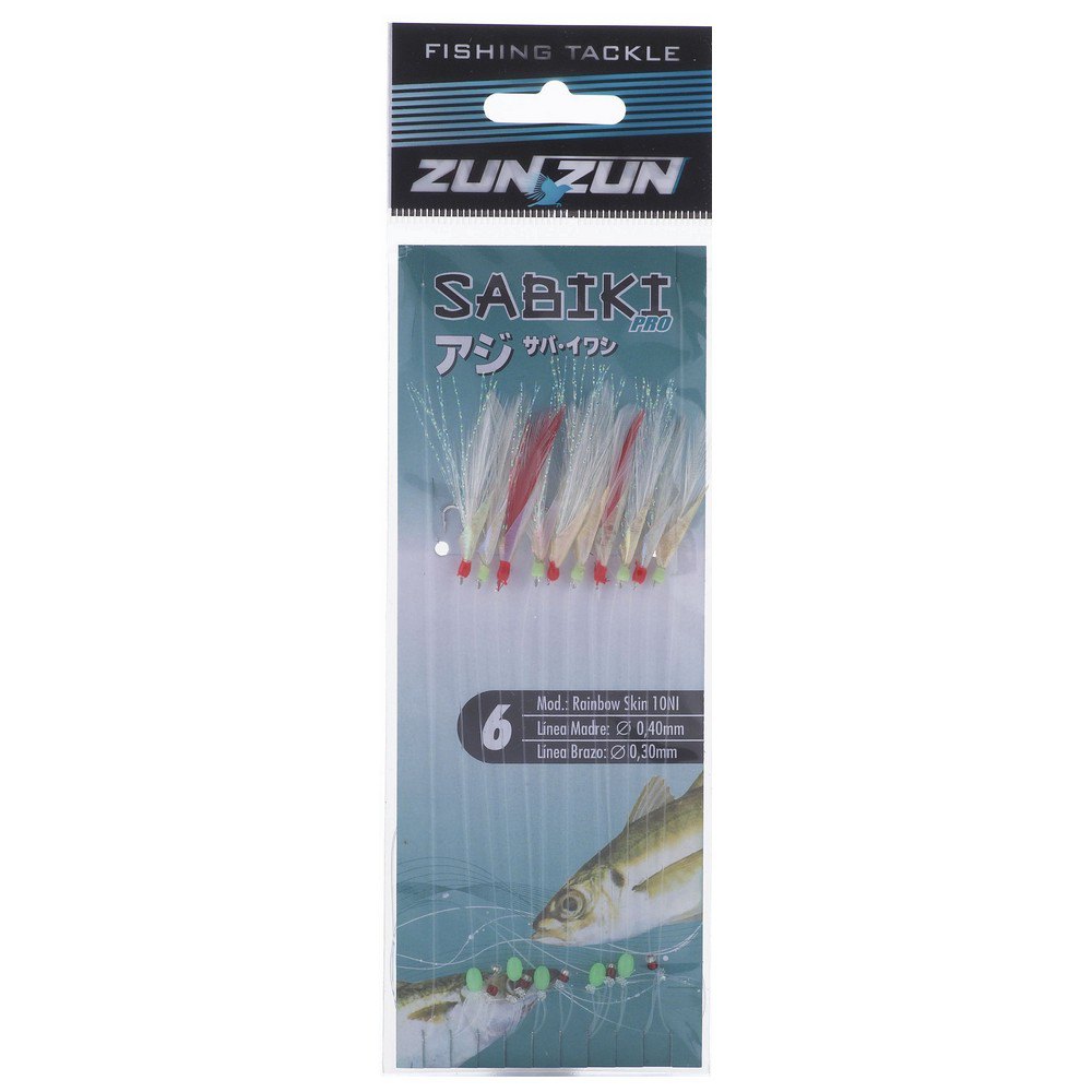 ZunZun 370551 Sabiki Rainbow Fish 10 Рыболовное Перо 6 Многоцветный Nickel