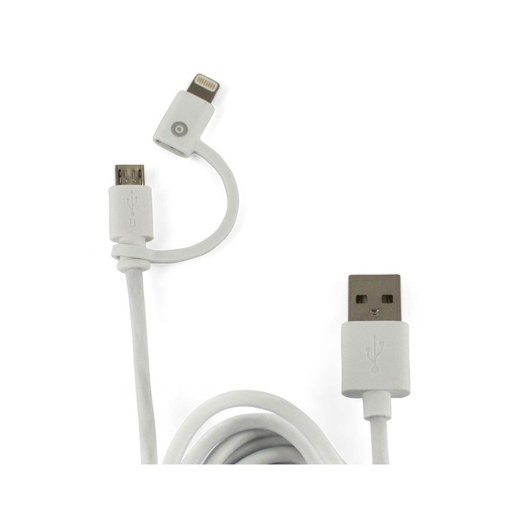 Muvit MUUSC0120 USB-кабель к Micro USB/Lightning MFI 2.4A 1 M Белая White