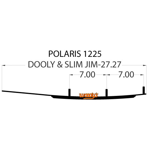 Коньки для лыж снегохода Polaris DP4-1225 DP4-1225 Woody's