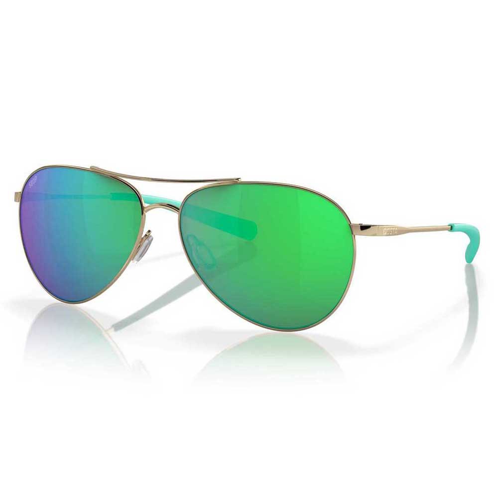 Costa 06S6003-60030558 Зеркальные поляризованные солнцезащитные очки Piper Shiny Gold Green Mirror 580P/CAT2