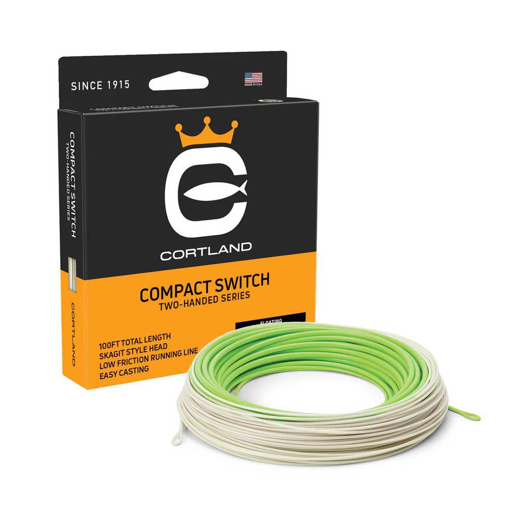 Cortland 473812 Compact Switch 30 m Нахлыстовая Леска Lime Green / Ivory Line 7 