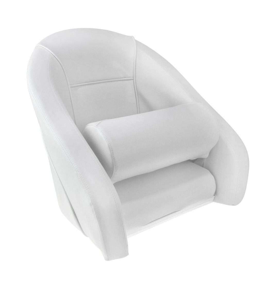 Кресло ROMEO мягкое, подставка, обивка белый винил Springfield 118100010