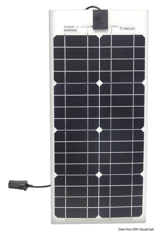 Купить Гибкая солнечная монокристаллическая панель SunPower Enecom IP65 12 В 20 Вт 0,5 кг 620 x 272 х 1,7 мм, Osculati 12.034.01 7ft.ru в интернет магазине Семь Футов