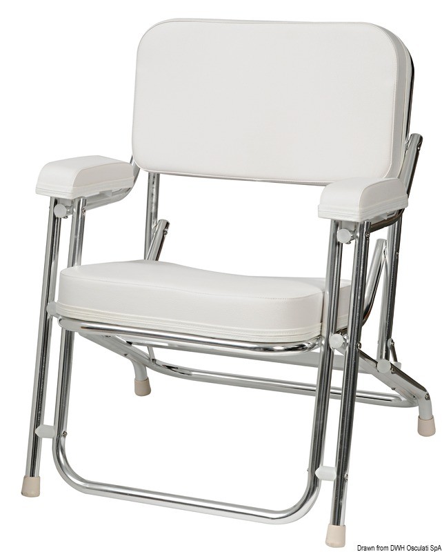Купить Капитанское кресло из анодированного алюминия 660 х 760 х 580 мм, Osculati 48.340.00 7ft.ru в интернет магазине Семь Футов