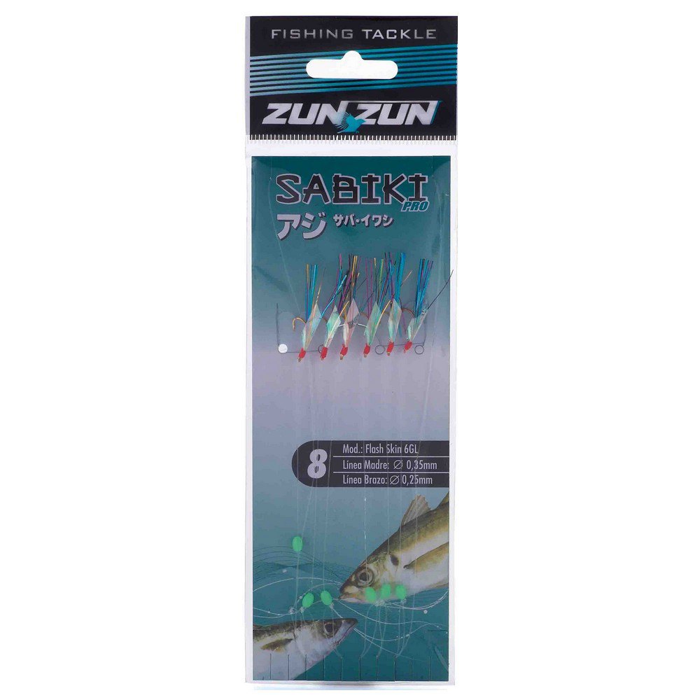ZunZun 321422 Sabiki Flash Рыболовное Перо 8 Многоцветный