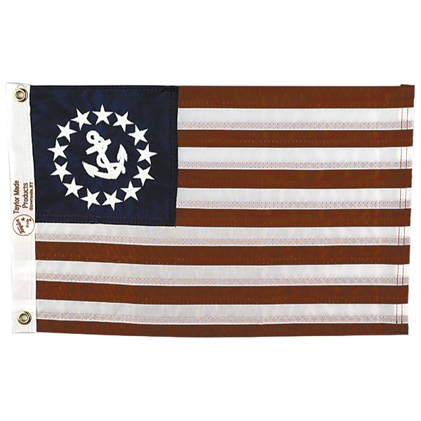 Taylor 32-8160 Sewn U.S. Yacht Флаг прапорщика Многоцветный White / Blue / Red 36´´ x 60´´ 