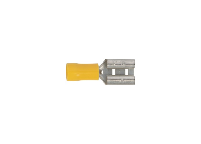 Купить Spade Connector Female / yellow / 4.0 - 6.0 mm² / pack of 50 / 9.7 mm 63708-bvs 7ft.ru в интернет магазине Семь Футов