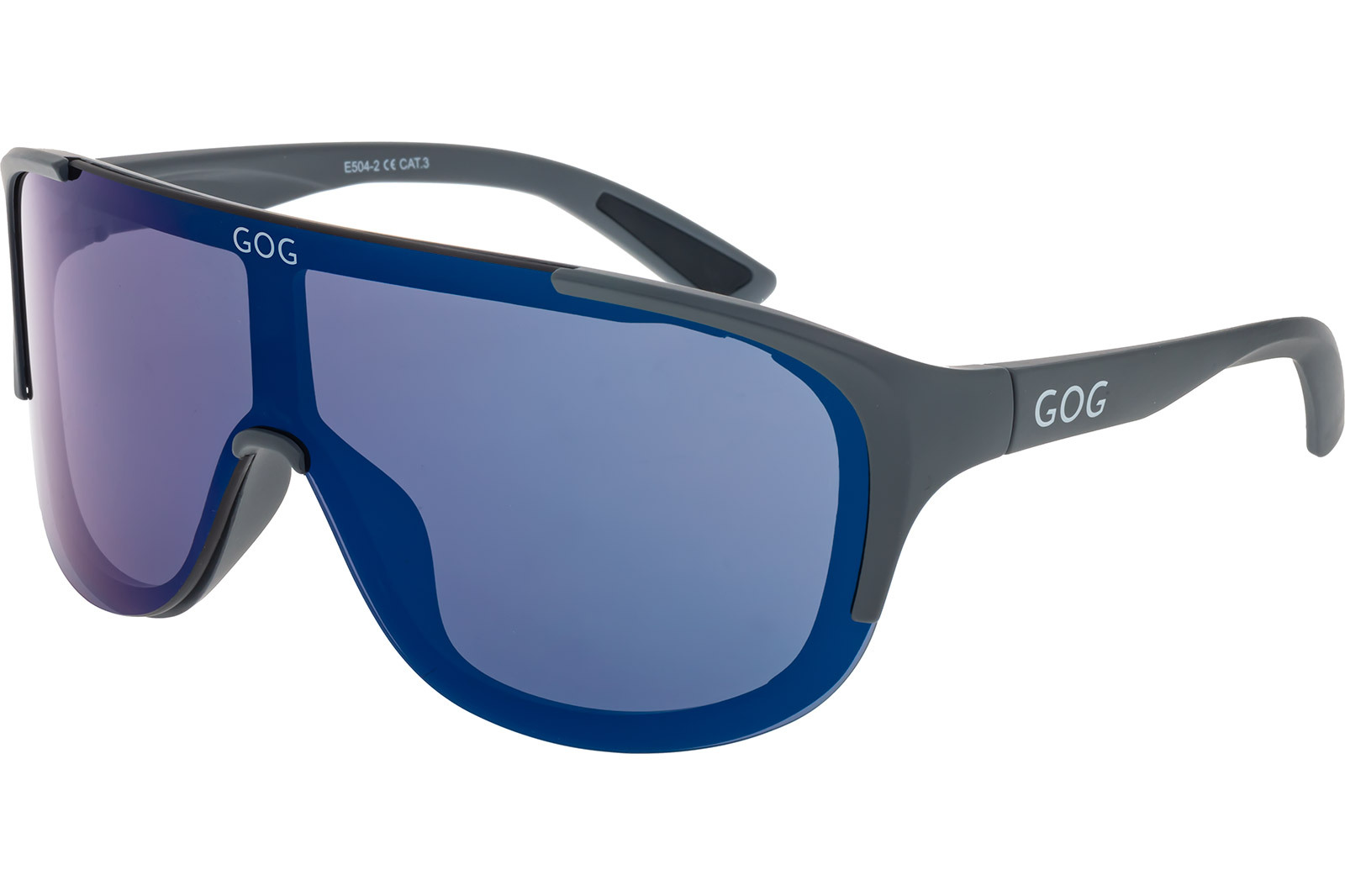 Купить Спортивные очки GOG Medusa / Matt Grey-Black / Blue Lens, e504-2 7ft.ru в интернет магазине Семь Футов