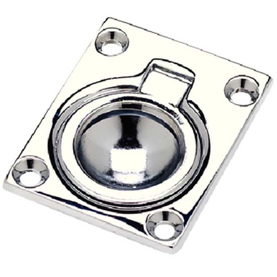 Seachoice 50-36681 Flush Ring Pull Chrome Plated Cast Brass Серебристый Chrome 48 x 63 mm 