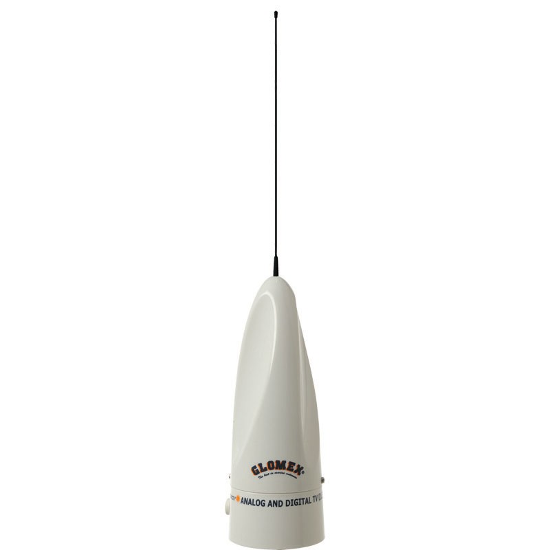 Всенаправленная телевизионная антенна VHF / UHF Glomex Vega 70876 25 дБ 12 В 40/890 мГц 100 х 210 мм