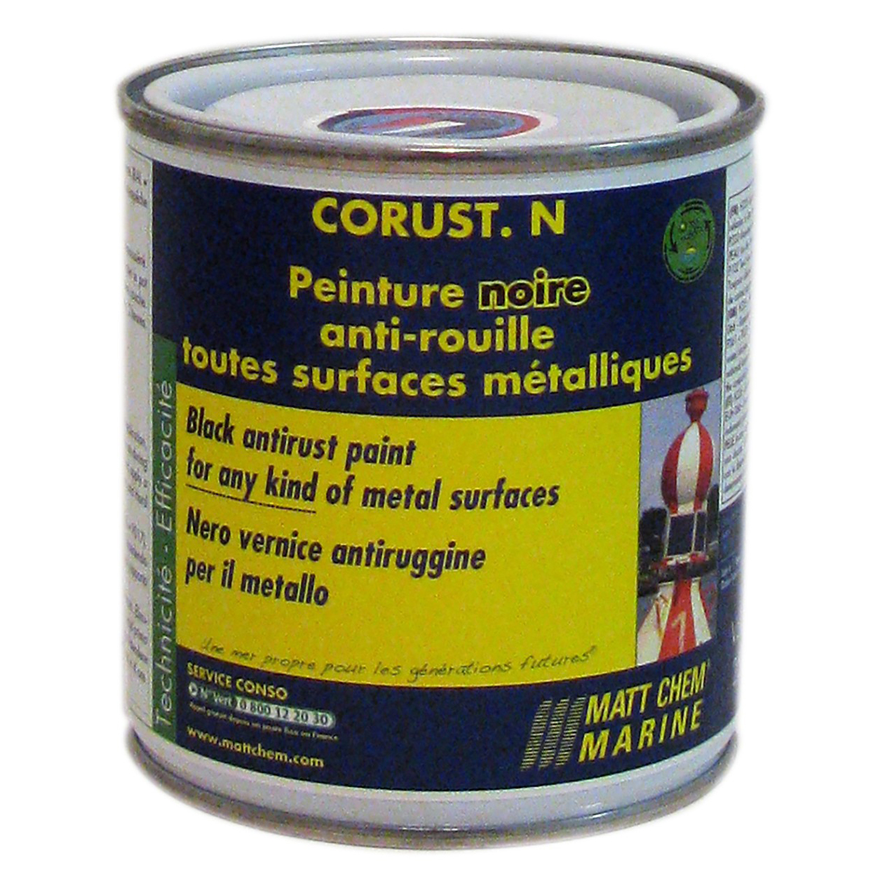 Купить Краска антикоррозийная чёрная Matt Chem Marine Corust N 203M 250мл 7ft.ru в интернет магазине Семь Футов